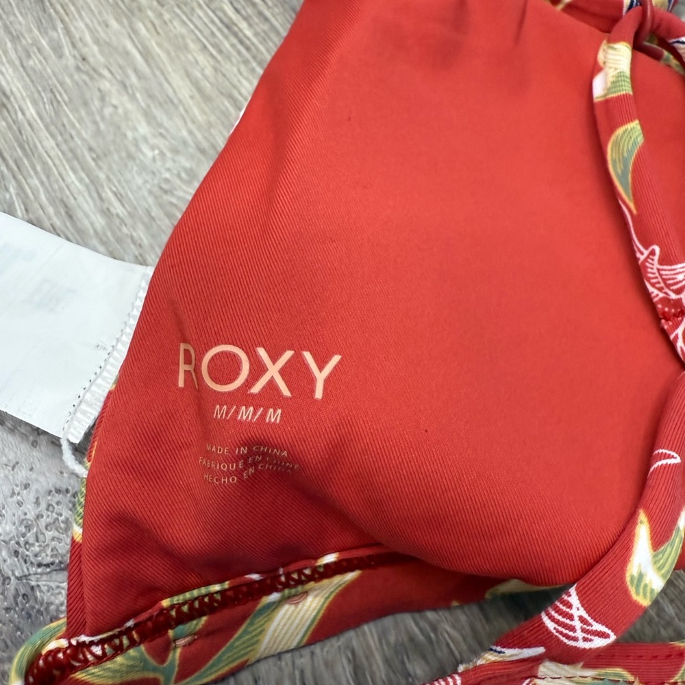Roxy Red Floral Bikini Top - Picture 3 of 5